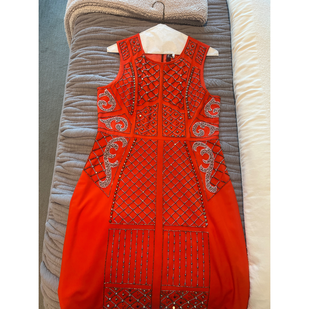 Ranna gill Beaded dress in Orange